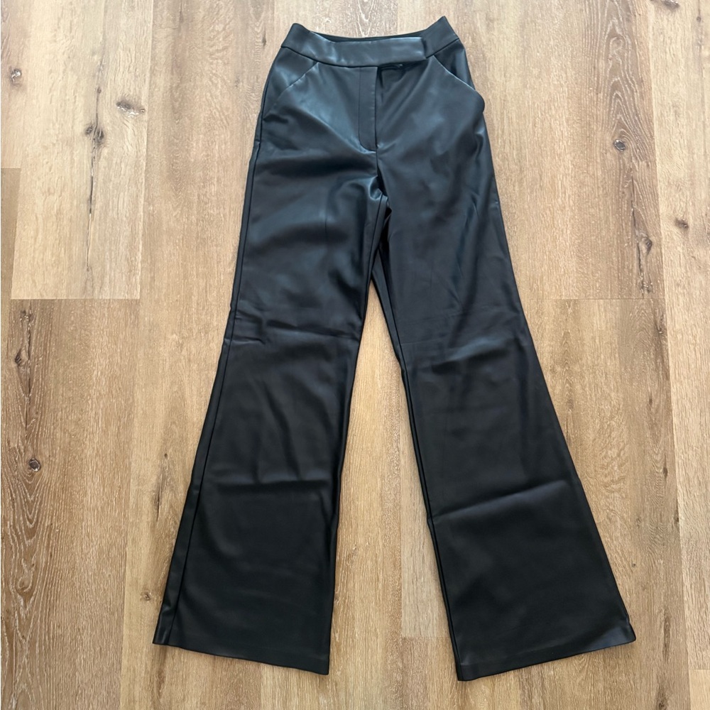 Express Faux Leather High Rise Wide Leg Pants